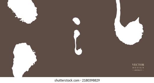 Abstract brush lines, multiple dry brush effects, brown color schemes, banner template, vector graphics.