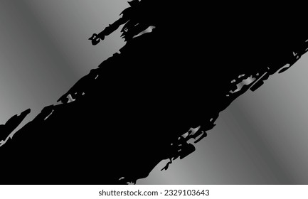 Abstract brush paint color on black background. vector illustration.