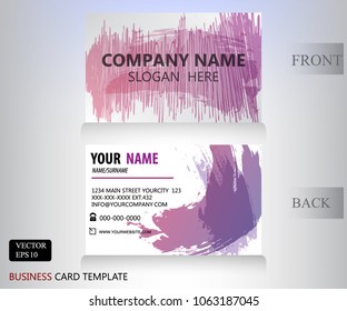 abstract brush pattern banner name card