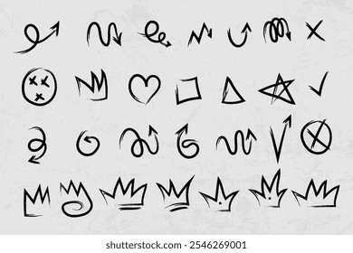Abstract brush set templates design