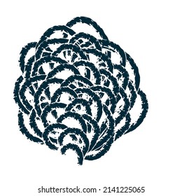 abstract brush shape vector illustration