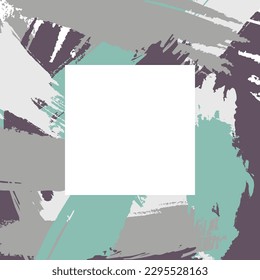 Abstract brush with space in the middle background. Vector illustration.