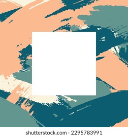 Abstract brush with space in the middle background. Vector illustration.