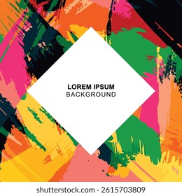 Abstract brush with space in the middle background. Vector illustration.
