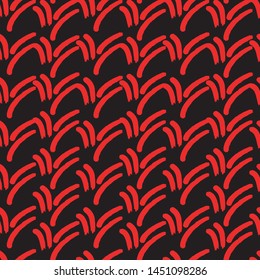 abstract brush strock organic shape seamless pattern vector ink strock black and red