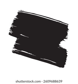 Abstract brush stroke background. Black grunge texture of rough horizontal lines. Artistic design element. Vector 10 EPS.