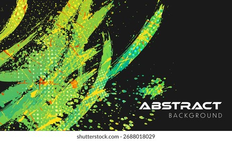Fondo de trazo de pincel Abstractas con textura de efecto de semitono Fondo deportivo Anuncios o carteles de pincelada.