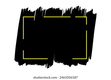 Abstract brush stroke frame background.	