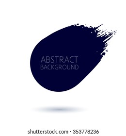 Abstract brush stroke hand drawn symbol background. Vector illustration. Good for logo design.