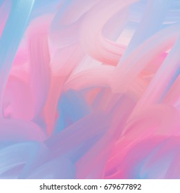 Abstract brush stroke hand-drawn background, picturesque oil painting, vector illustration with colorful rainbow palette