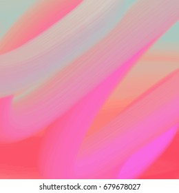 Abstract brush stroke hand-drawn background, picturesque oil painting, vector illustration with colorful rainbow palette