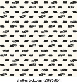 Abstract brush stroke noisy block background. Seamless pattern. Vector.