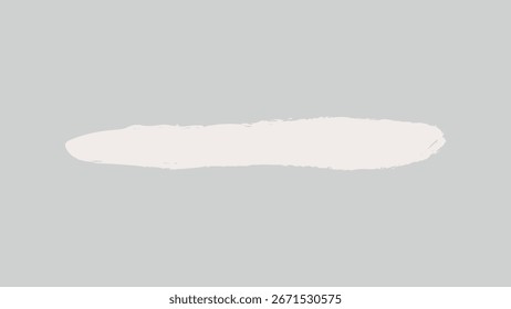 Traçado abstrato do pincel em um plano de fundo cinza claro. Design minimalista com um único traçado de pincel. Ideal para projetos de arte, design e fundos criativos. Projetar vetor de elemento.