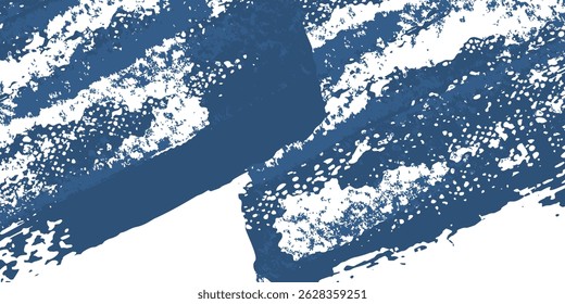 Abstract brush stroke painting Blue and white brush seamless pattern Dirty blue, navy pattern. Gruge texture seamless background. 