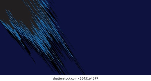 Abstract brush stroke painting Seamless black, gray and white brush pattern on blue background. Seamless grunge texture background.