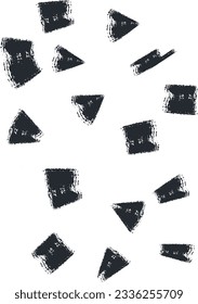 Abstract brush stroke shape. Collage shape.