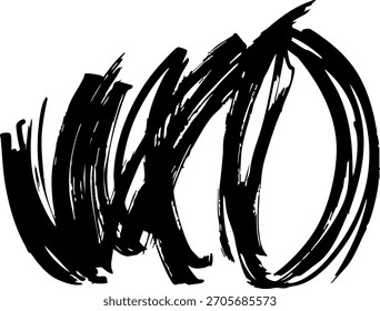 Textura abstrata do traçado do pincel | Desenhado à mão pinta traço design