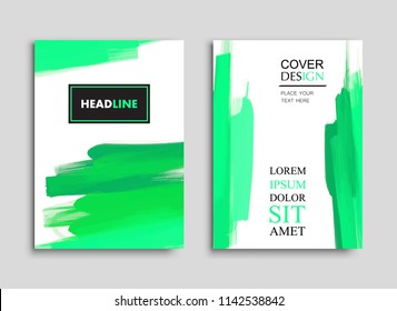 Abstract brush strokes background for brochure,flyer and poster.Vector illustration.