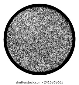 Ataques abstractos de pincel. Forma redondeada de textura de sello negro aislada sobre fondo blanco. Elementos de diseño de textura de color gris. Ilustración vectorial.