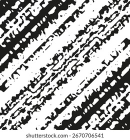 Abstract brush strokes. Black texture background. Hand drawn line pattern. Vector grunge illustration. EPS 10.