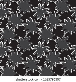 Abstract Brush Strokes Floral Seamless Pattern for prints, patterns, background and websites