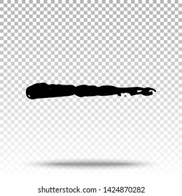 Abstract Brush Strokes Isolated on Transparent Background. Vector Hand Drawn Pencil Scratch Design Elements. Grunge Ink Texture. Grunge Shapes and Lines.