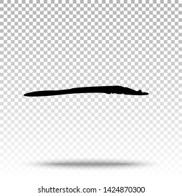 Abstract Brush Strokes Isolated on Transparent Background. Vector Hand Drawn Pencil Scratch Design Elements. Grunge Ink Texture. Grunge Shapes and Lines.