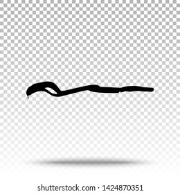 Abstract Brush Strokes Isolated on Transparent Background. Vector Hand Drawn Pencil Scratch Design Elements. Grunge Ink Texture. Grunge Shapes and Lines.