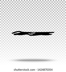 Abstract Brush Strokes Isolated on Transparent Background. Vector Hand Drawn Pencil Scratch Design Elements. Grunge Ink Texture. Grunge Shapes and Lines.