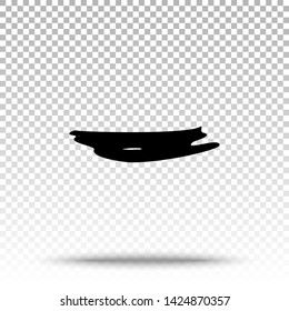 Abstract Brush Strokes Isolated on Transparent Background. Vector Hand Drawn Pencil Scratch Design Elements. Grunge Ink Texture. Grunge Shapes and Lines.