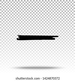Abstract Brush Strokes Isolated on Transparent Background. Vector Hand Drawn Pencil Scratch Design Elements. Grunge Ink Texture. Grunge Shapes and Lines.