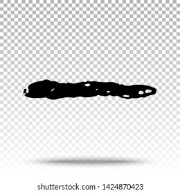 Abstract Brush Strokes Isolated on Transparent Background. Vector Hand Drawn Pencil Scratch Design Elements. Grunge Ink Texture. Grunge Shapes and Lines.