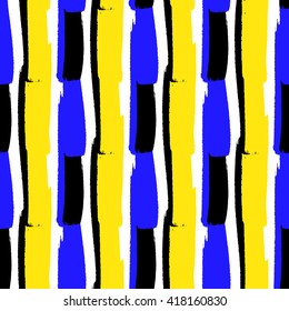Abstract brush strokes seamless bold pattern. Vector texture. Hand painted. Artistic creative universal background.