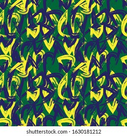 Abstract Brush Strokes Seamless Pattern for fashion prints, patterns and backgrounds