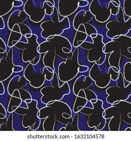 Abstract Brush Strokes Seamless Pattern for fashion prints, patterns and backgrounds