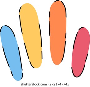 Abstract Brush Strokes Shape Element