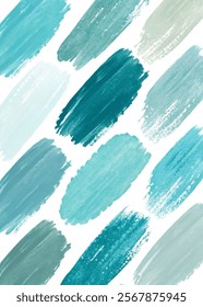 Abstract brush strokes, teal color palette, artistic background, modern design, textured layers, digital artwork.