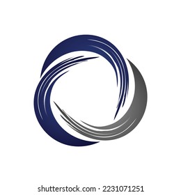 Abstract brush vortex logo icon