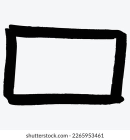 Abstract Brushed Outline Style Shape Element vector illustration