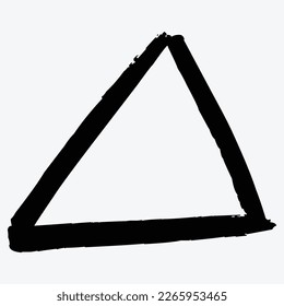 Abstrakte, gepinselte Outline-Style-Form-Element, Vektorgrafik