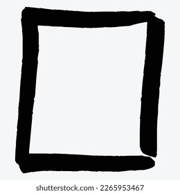 Abstract Brushed Outline Style Shape Element vector illustration