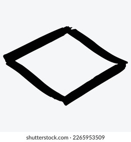 Abstract Brushed Outline Style Shape Element vector illustration