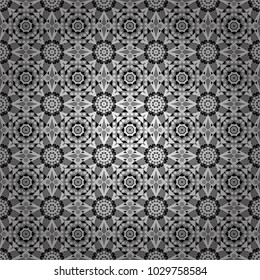 Abstract brushed squares textured background. Vector seamless pattern in black, white and gray colors.