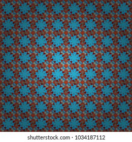Abstract brushed squares textured background. Vector seamless pattern in blue, red and green colors.