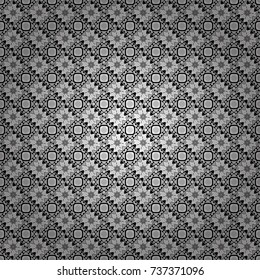 Abstract brushed squares textured background. Vector seamless pattern in white, gray and black colors.