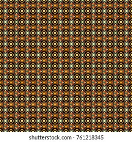 Abstract brushed squares textured background. Vector seamless pattern in orange, gray and black colors.