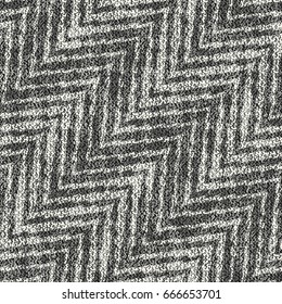 Abstract brushed zigzag textured background. Seamless pattern.