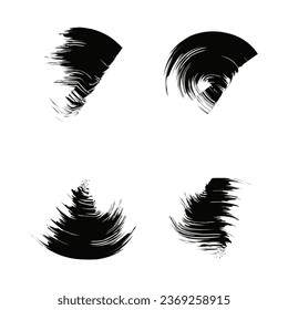 abstract brushes in different shapes. design element for brochure, social media, posters, flyers.