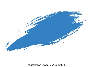 Abstract Brushstroke of Azure Blue Paint