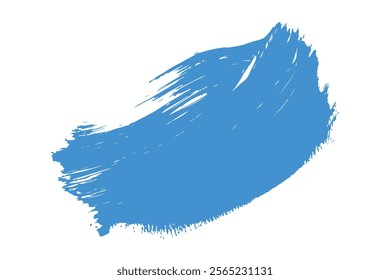 Abstract Brushstroke of Azure Blue Paint